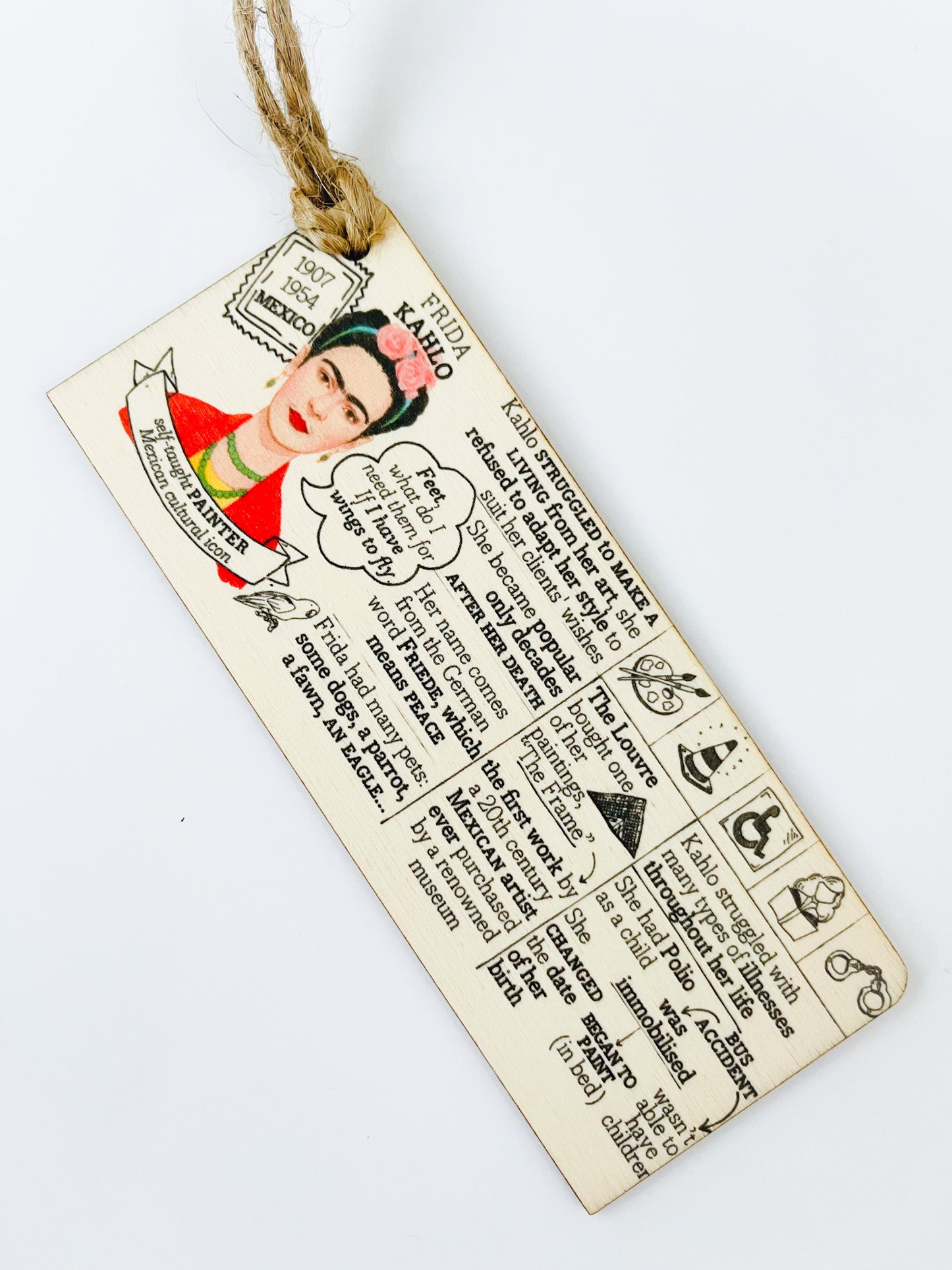 HERSTORY wooden bookmark