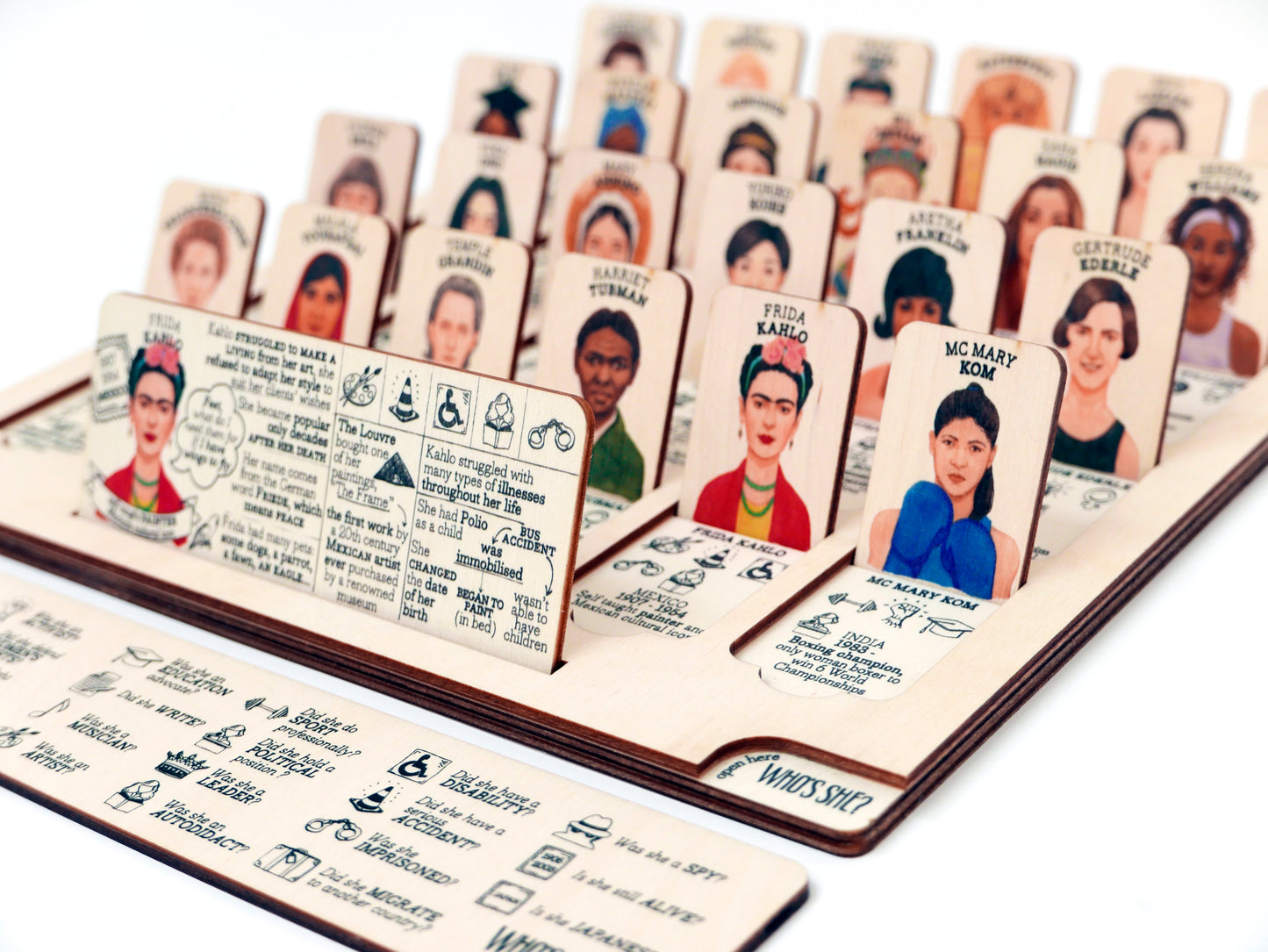๐  WHO'S SHE? wooden modular game