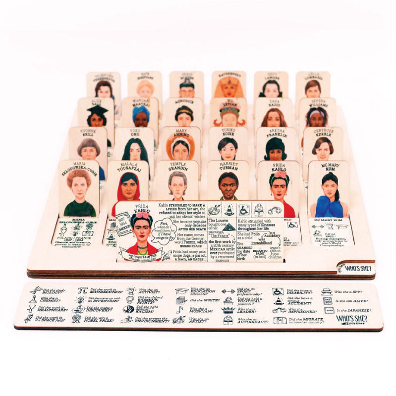 ๐  WHO'S SHE? wooden modular game