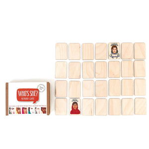 WHO'S SHE? wooden memo game | LIMITED